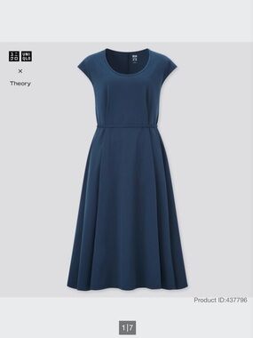 Uniqlo THEORY Collaboration Scoop-Neck Midi Dress NWT size L
